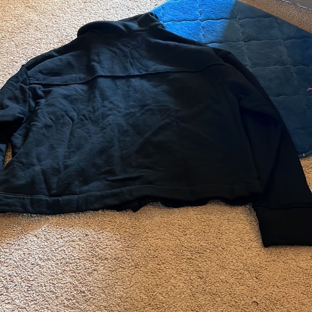 NWOT Anthropologie t.la black sweatshirt cardigan small - Picture 8 of 8